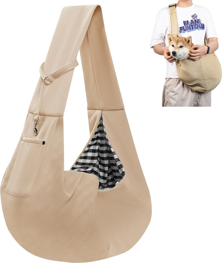 Dog Carrier Bag - Dog Sling - Waterproof - Dog Bag - Cat Travel Bag - Dog Carrier - Pet Carrier Bag Dog - Small Dog Front Carrier for Travel - Animal Carrier Bag - Max 10 Kg - Dog Carrier Bag - For Cats, Dogs and Pets - Khaki