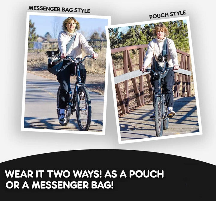 Dog Carrier Bag - Dog Sling - Dog Bag - Dog Carrier Sling - Dog Carrier Bag for Travel - Pet Carrier Bag - Shoulder Dog Bag - Cat Travel Bag - Pet Travel Bag - 33 x 23 Cm - Suitable for Less Than 4 Kg - Black