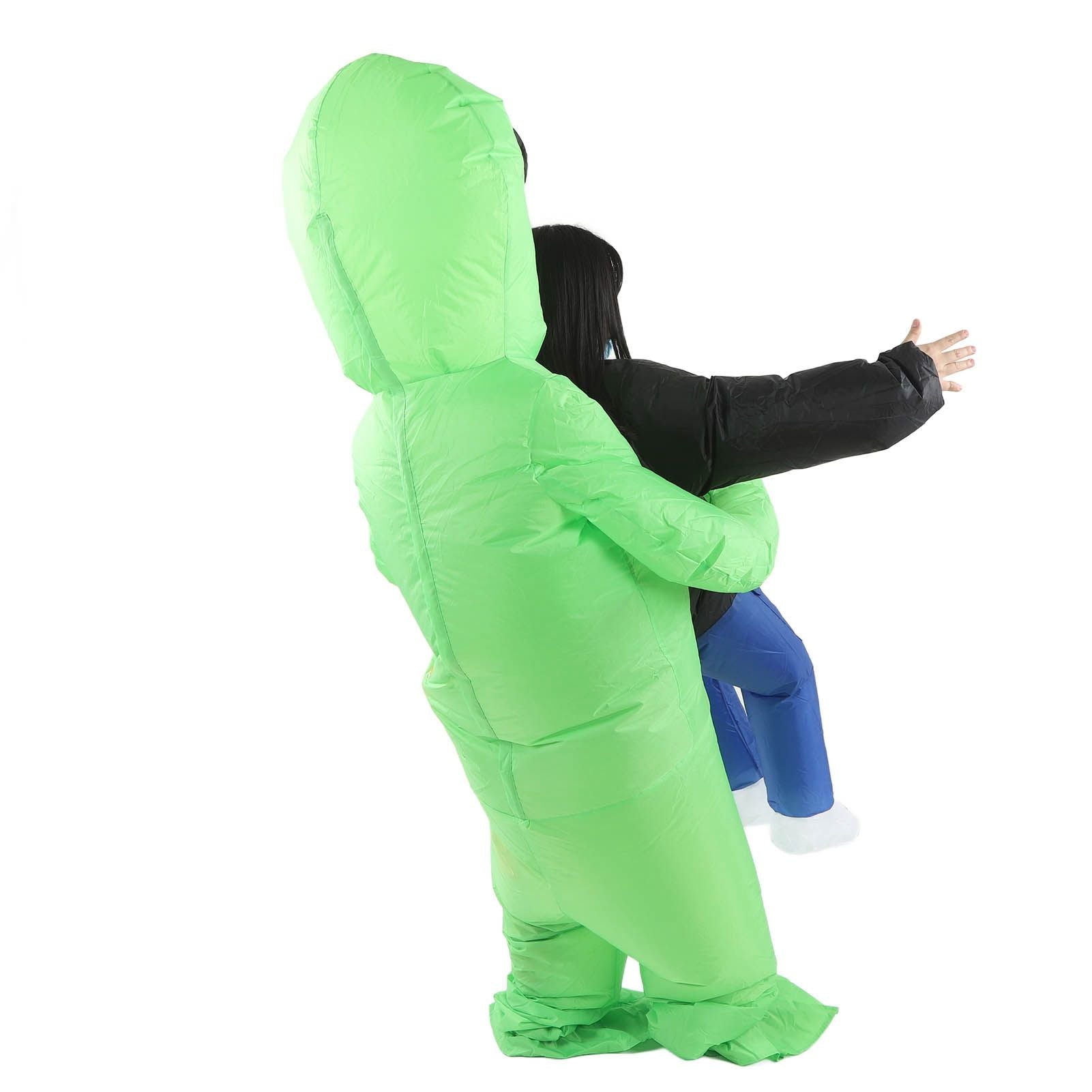 Inflatable Alien Rider Costumes Innovative Fun Waterproof Alien Carry People Costume for Cosplay Party Festival Children(for 120‑140cm)