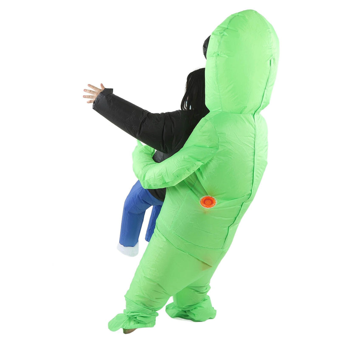 Inflatable Alien Rider Costumes Innovative Fun Waterproof Alien Carry People Costume for Cosplay Party Festival Children(for 120‑140cm)