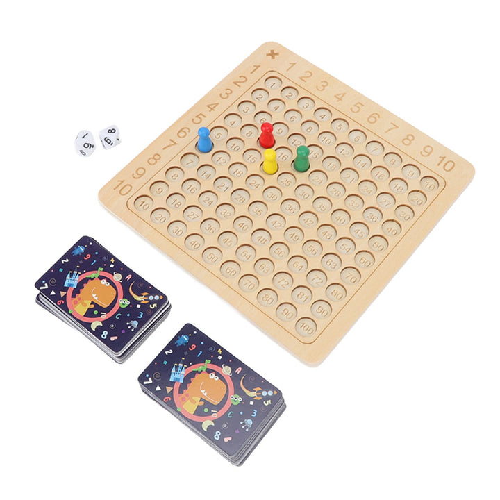 Math Multiplication Board Children Montessori Counting Educational Toys Wooden Multiplication Table Board Game