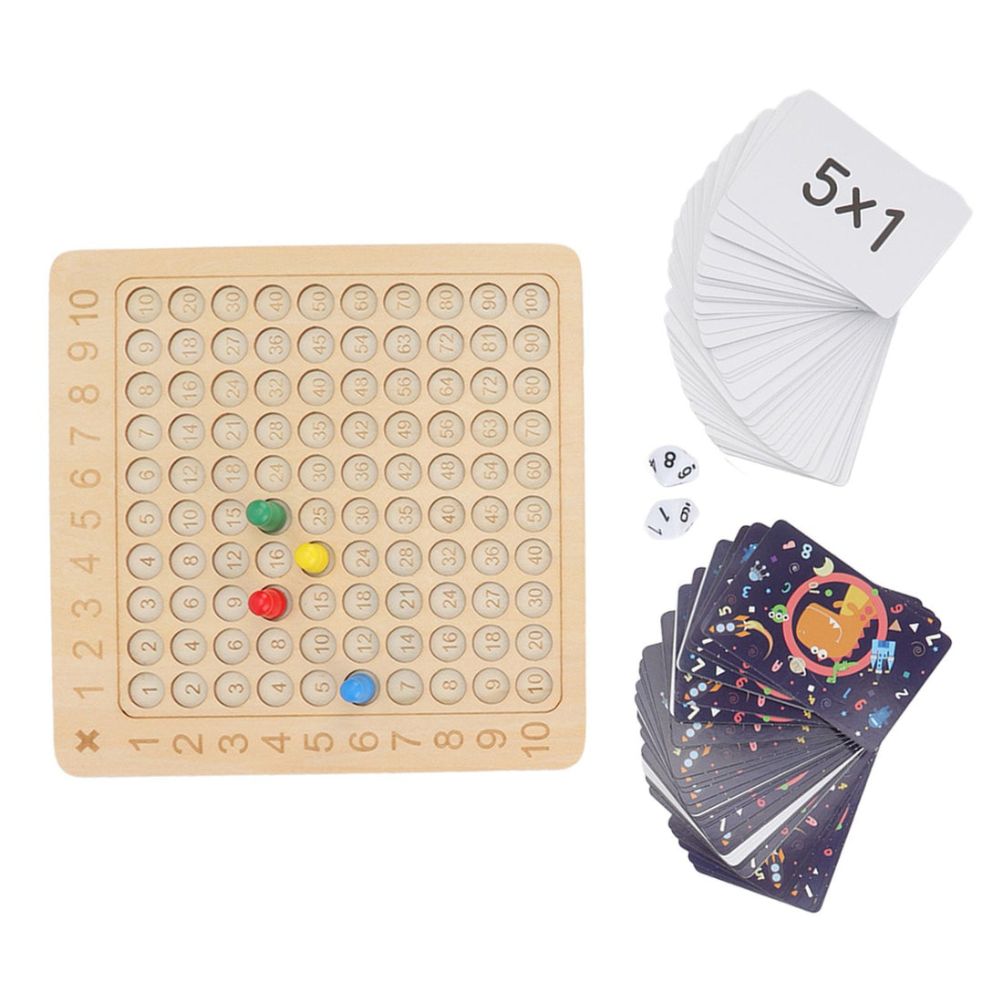 Math Multiplication Board Children Montessori Counting Educational Toys Wooden Multiplication Table Board Game