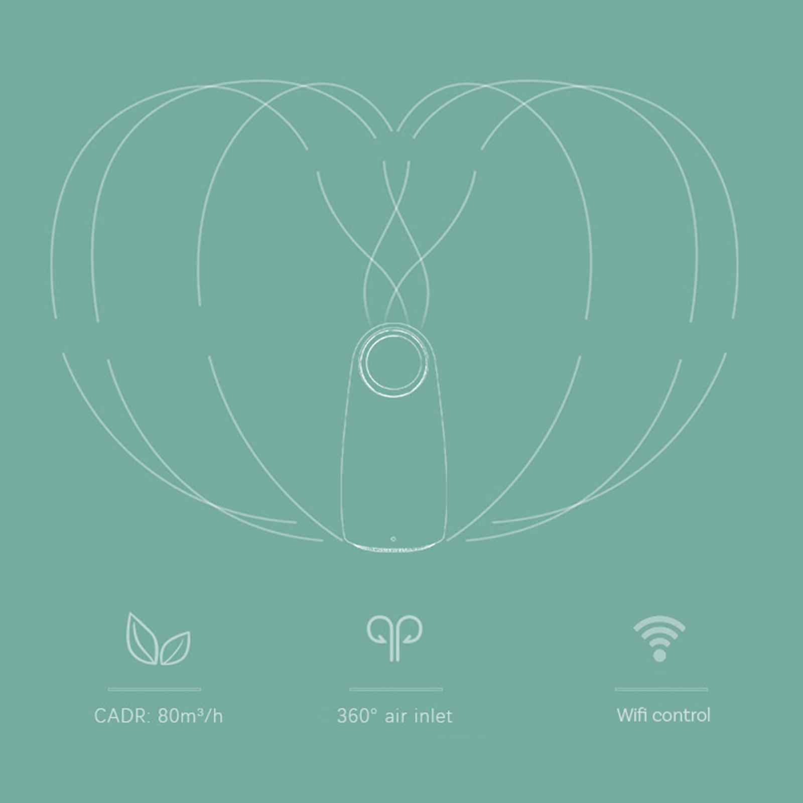 MyGenie Ultra Quiet Eco Flow Air Purifier WI-FI Control HEPA Filter White - VogueDecor.au