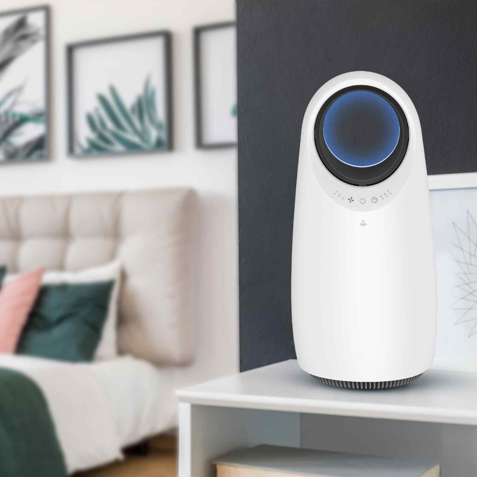 MyGenie Ultra Quiet Eco Flow Air Purifier WI-FI Control HEPA Filter White - VogueDecor.au