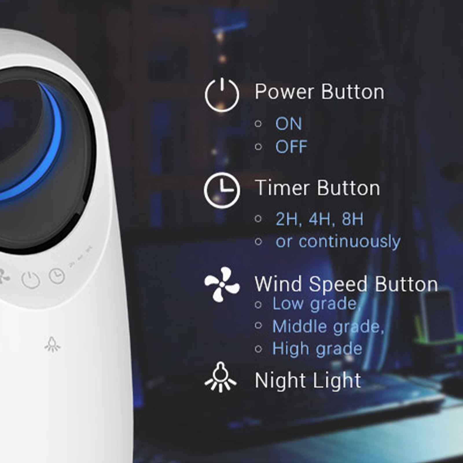 MyGenie Ultra Quiet Eco Flow Air Purifier WI-FI Control HEPA Filter White - VogueDecor.au