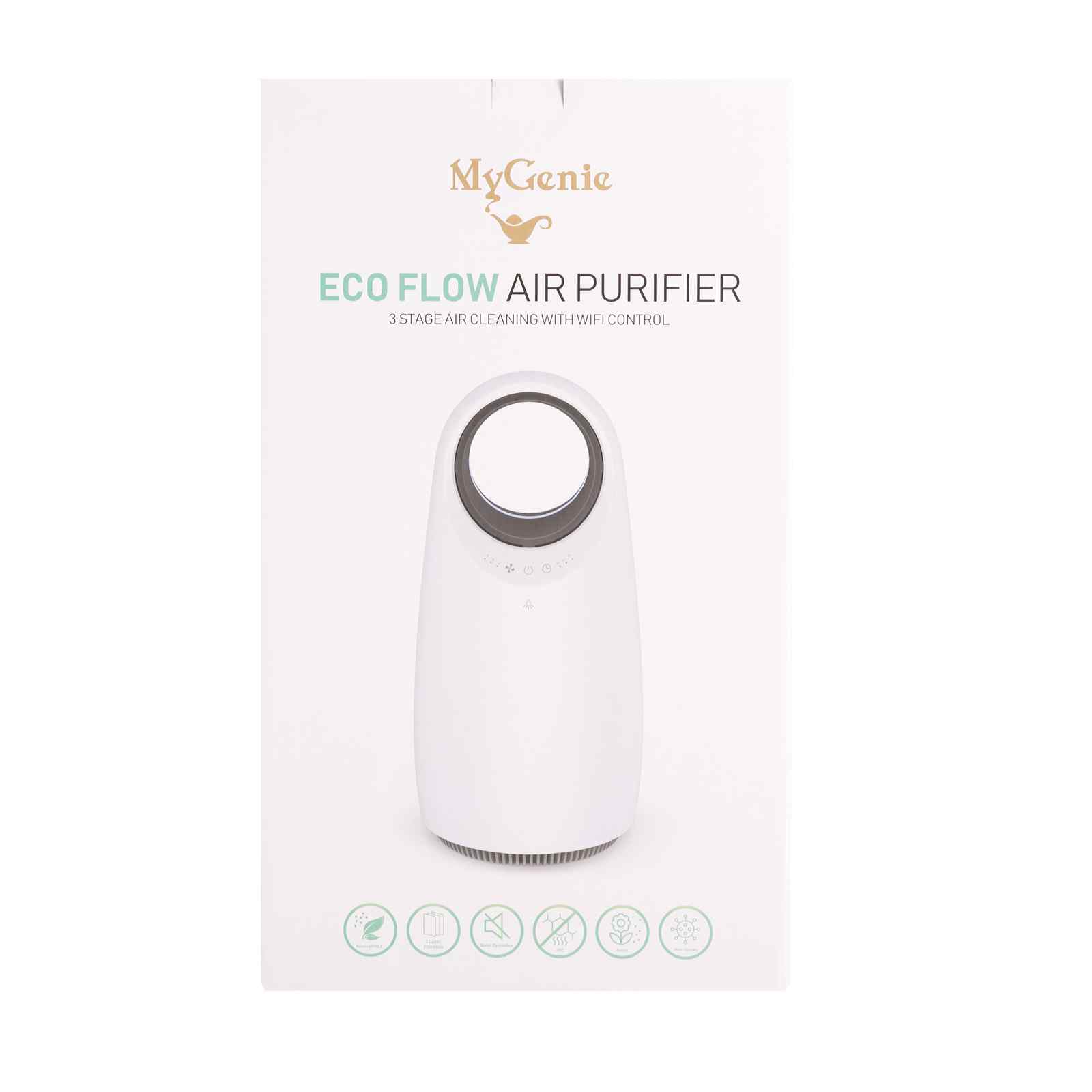MyGenie Ultra Quiet Eco Flow Air Purifier WI-FI Control HEPA Filter White - VogueDecor.au