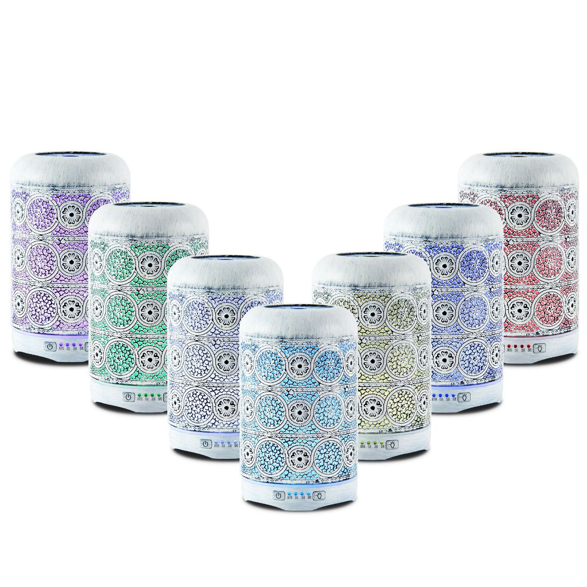 activiva 260ml Metal Essential Oil and Aroma Diffuser-Vintage White - VogueDecor.au