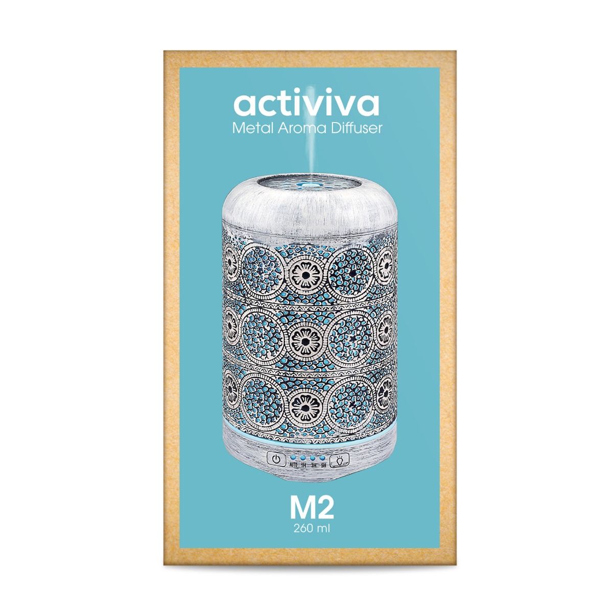 activiva 260ml Metal Essential Oil and Aroma Diffuser-Vintage White - VogueDecor.au