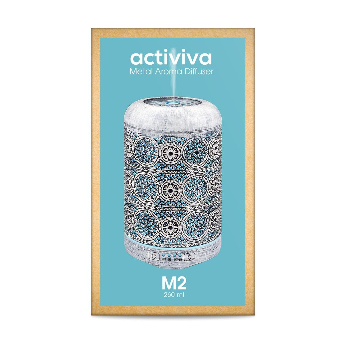 activiva 260ml Metal Essential Oil and Aroma Diffuser-Vintage White - VogueDecor.au