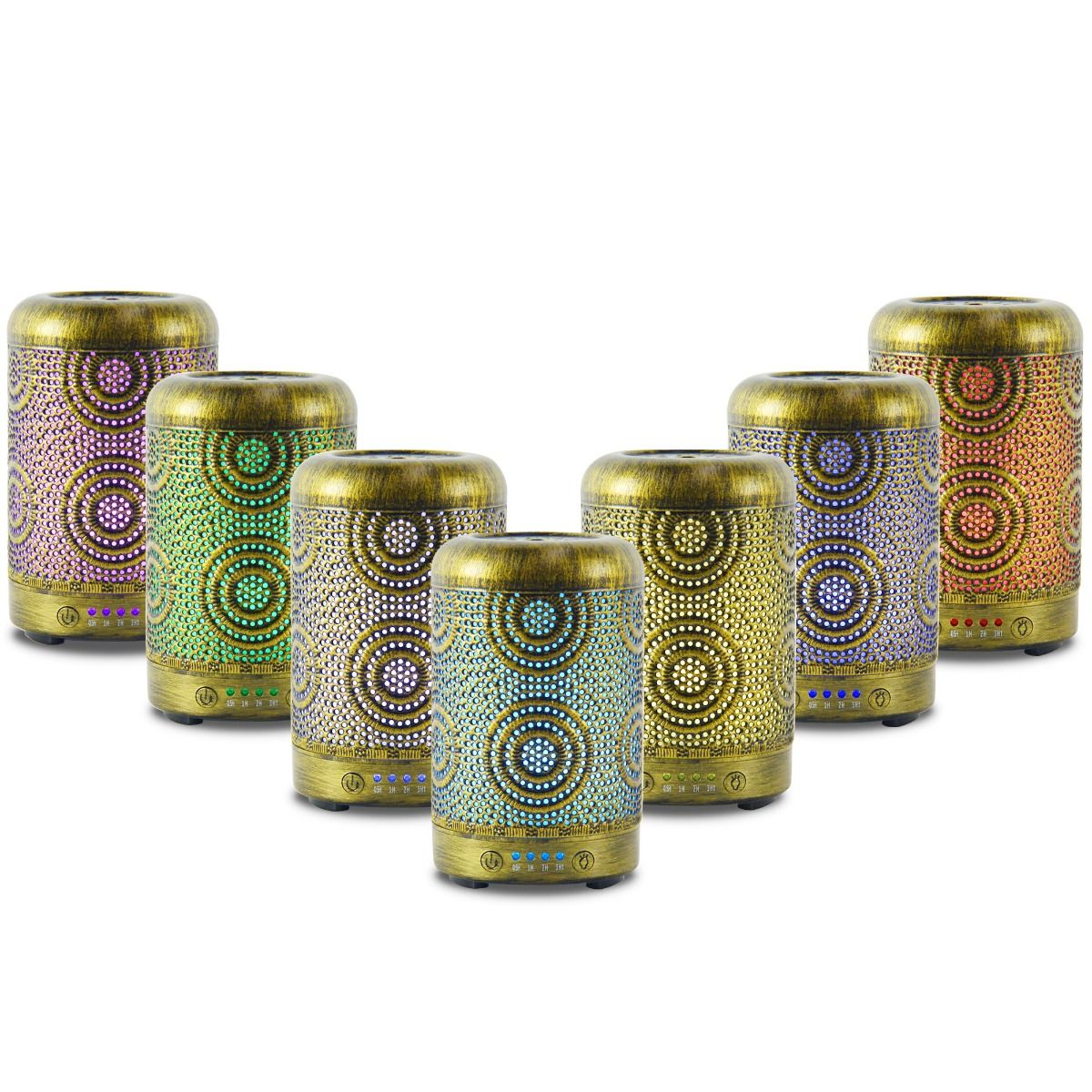 activiva 100ml Metal Essential Oil and Aroma Diffuser-Vintage Gold - VogueDecor.au