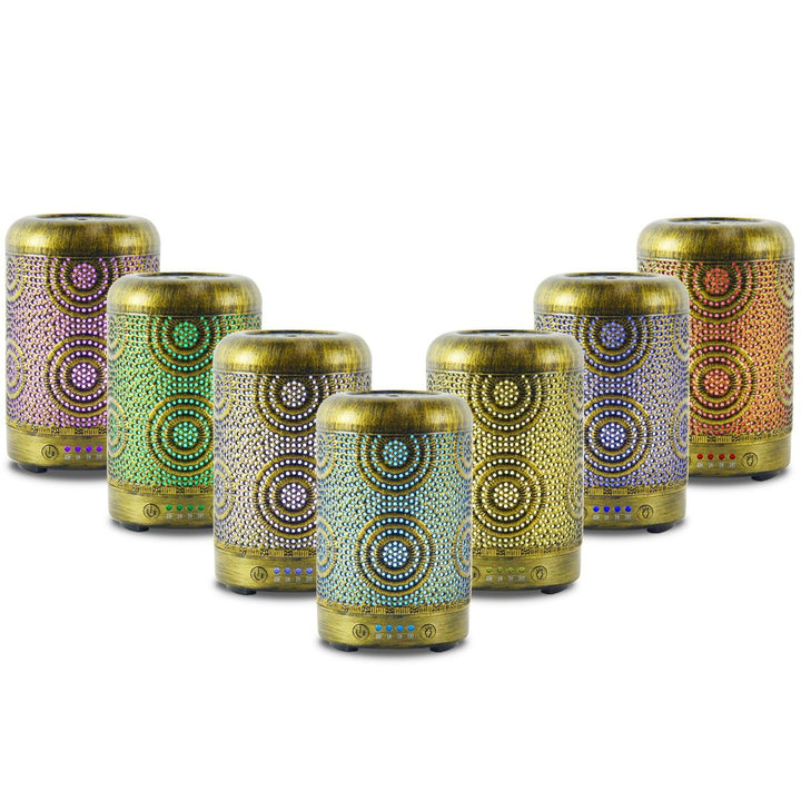 activiva 100ml Metal Essential Oil and Aroma Diffuser-Vintage Gold - VogueDecor.au