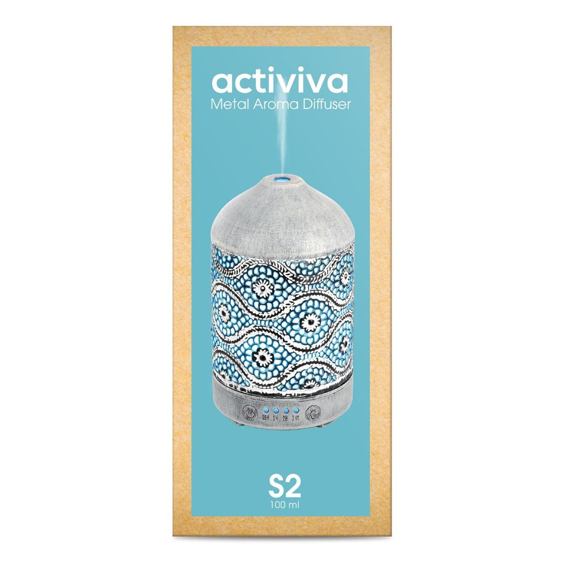activiva 100ml Metal Essential Oil and Aroma Diffuser-Vintage White - VogueDecor.au