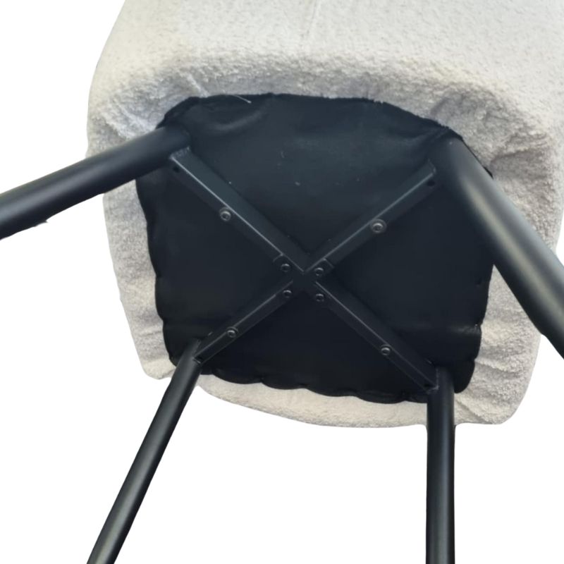 4PCS Neo Softy Light Grey Fabric Dining Chairs - VogueDecor.au