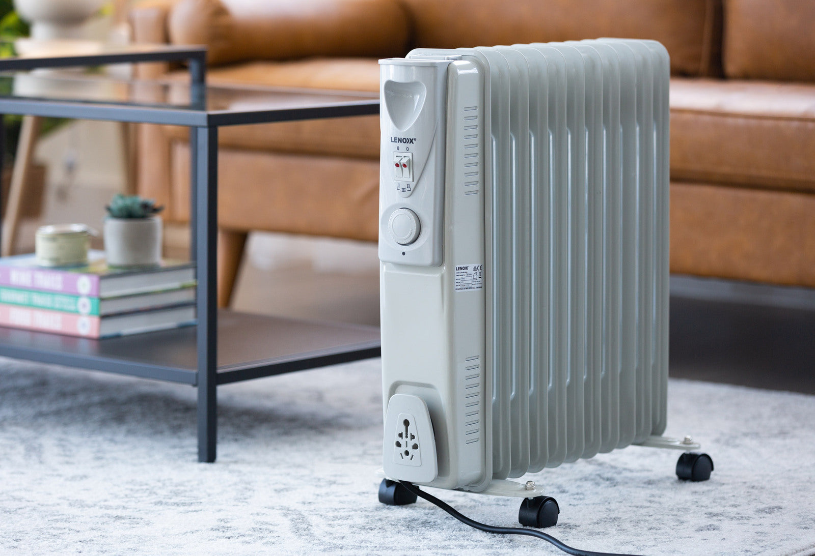 11-Fin Oil Column Heater 2400W w/ 3 Heat Settings & Wheels - VogueDecor.au