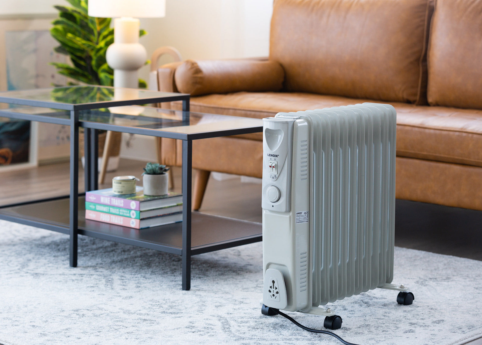 11-Fin Oil Column Heater 2400W w/ 3 Heat Settings & Wheels - VogueDecor.au