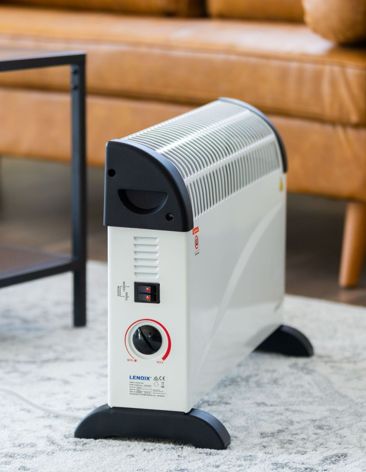 Portable Convector Heater  2000W, 3 Heat Settings - VogueDecor.au