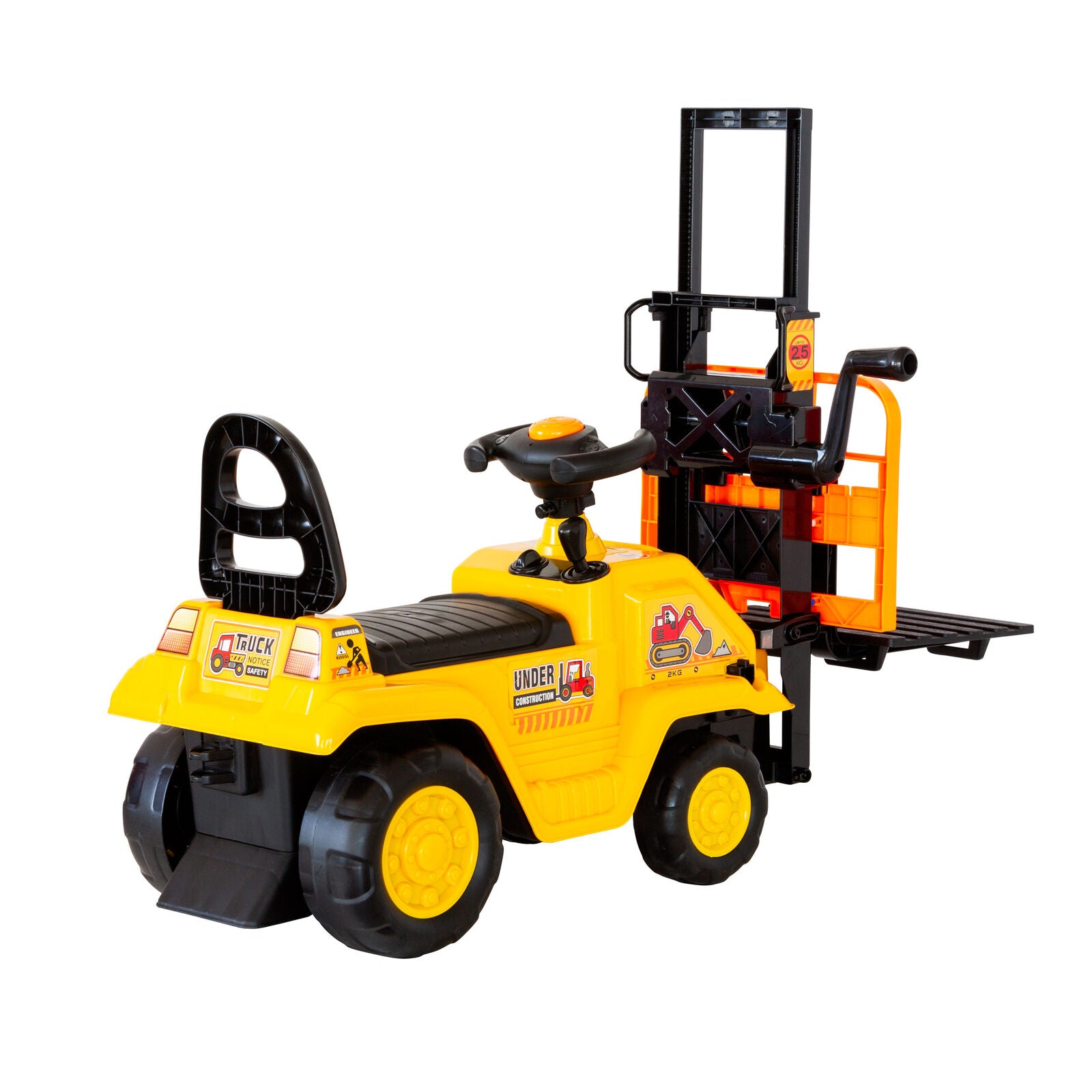 Kids Manual Forklift Ride-On with Working Mast Lift and Pallet