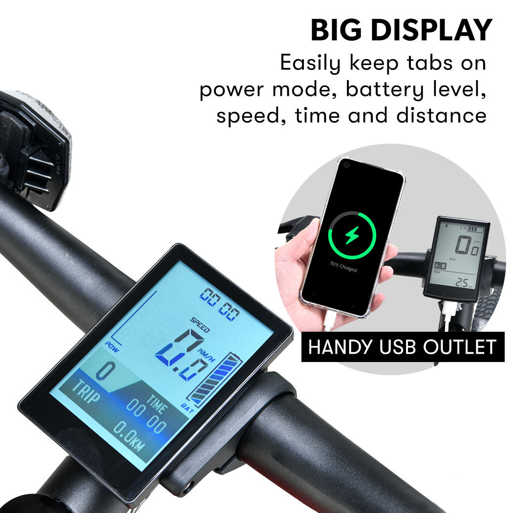 VALK MX7 Electric Bike, Medium frame Mountain ebike, White