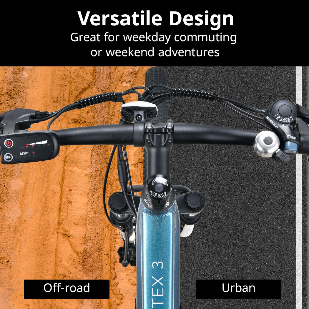 VALK Vortex 3 Electric Bike, Medium Frame Mountain ebike, Metallic Teal