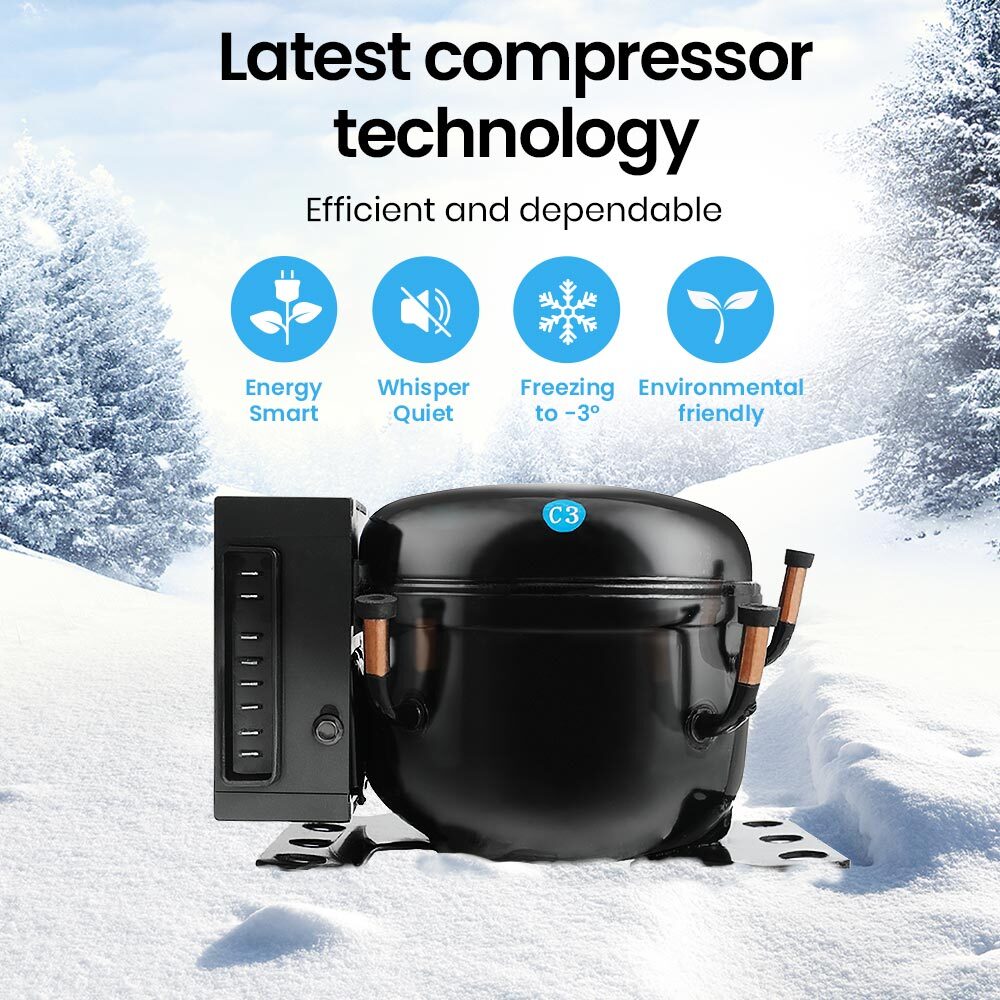 GECKO 70L Portable Fridge Freezer for Car Camping Caravans Fridges Refrigerator Cooler 12V/24V/240V - VogueDecor.au