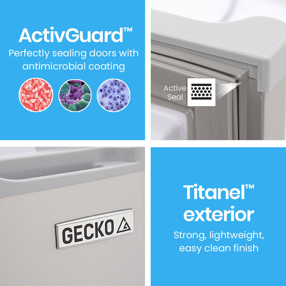 GECKO 70L Portable Fridge Freezer for Car Camping Caravans Fridges Refrigerator Cooler 12V/24V/240V - VogueDecor.au