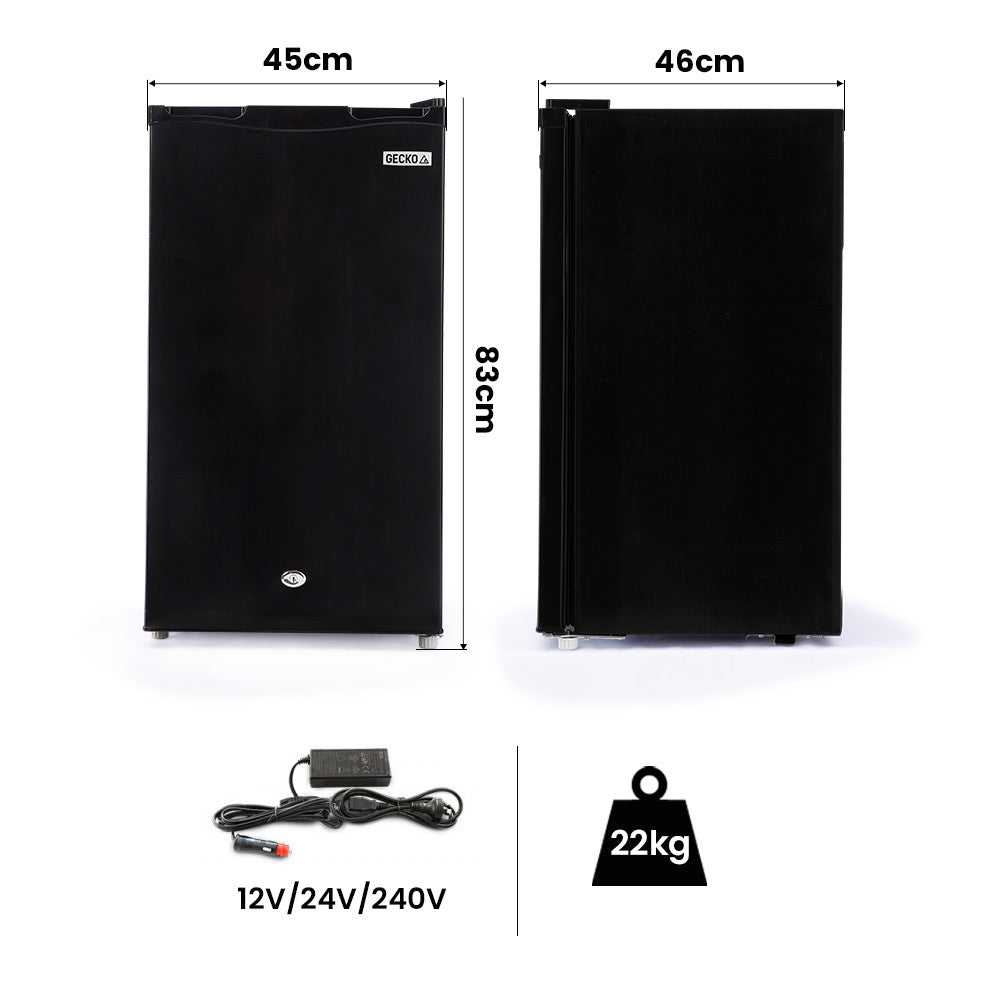 GECKO 95L Portable Upright Fridge Freezer Camping Caravans Bar Fridges 12V/24V/240V Refrigerator - VogueDecor.au