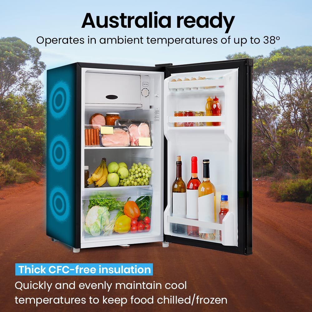 GECKO 95L Portable Upright Fridge Freezer Camping Caravans Bar Fridges 12V/24V/240V Refrigerator - VogueDecor.au