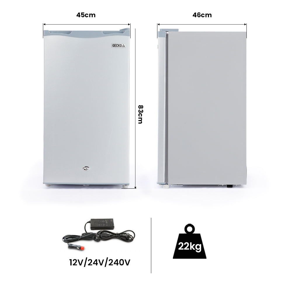 GECKO 95L Portable Upright Fridge Freezer Camping Caravans Bar Fridges Refrigerator 12V/24V/240V - VogueDecor.au