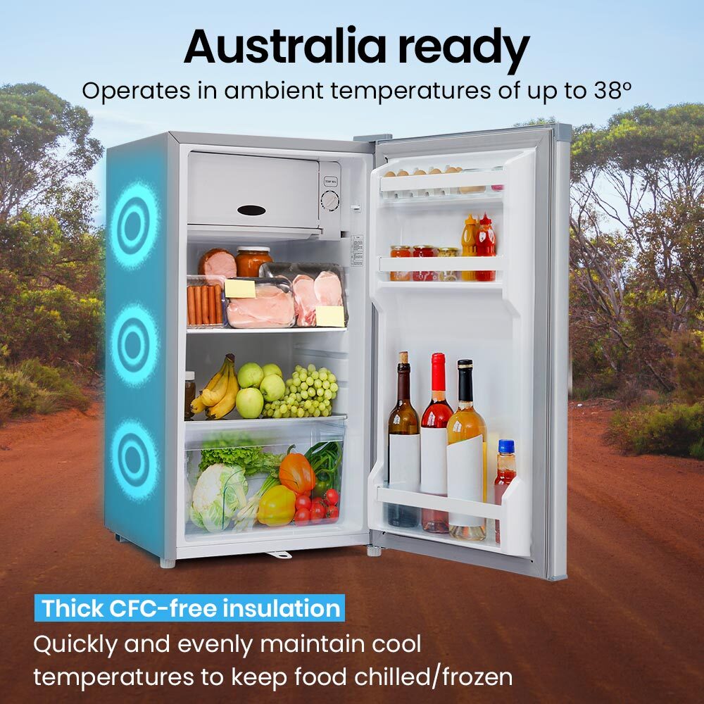 GECKO 95L Portable Upright Fridge Freezer Camping Caravans Bar Fridges Refrigerator 12V/24V/240V - VogueDecor.au