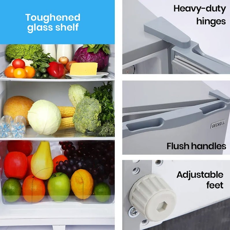 GECKO 95L Portable Upright Fridge Freezer Camping Caravans Bar Fridges Refrigerator 12V/24V/240V - VogueDecor.au