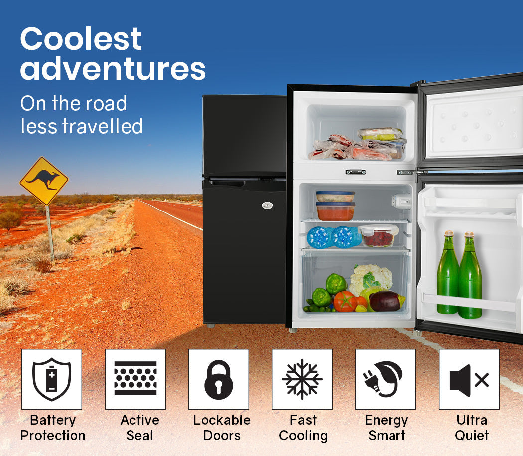 GECKO 95L Portable Upright Fridge Refrigerator 12V/24V/240V Caravan Motorhome - VogueDecor.au
