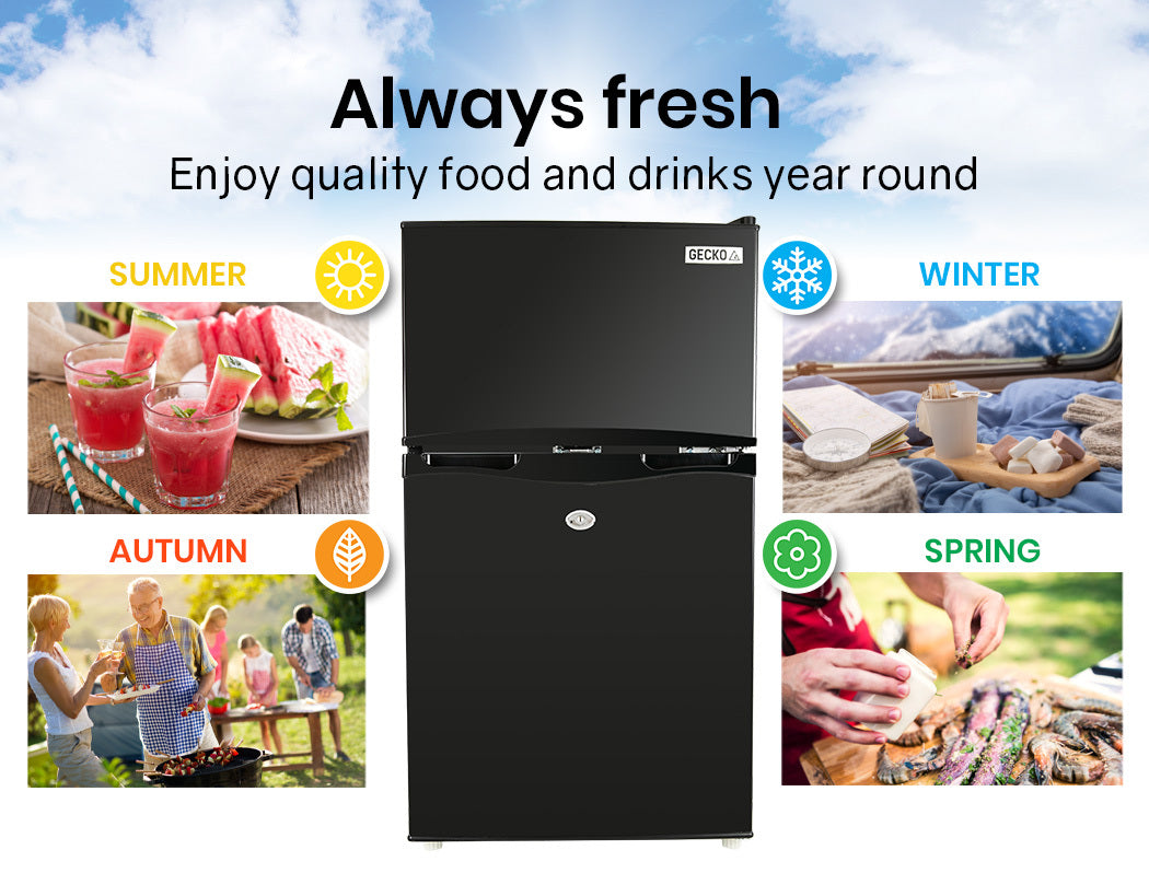 GECKO 95L Portable Upright Fridge Refrigerator 12V/24V/240V Caravan Motorhome - VogueDecor.au
