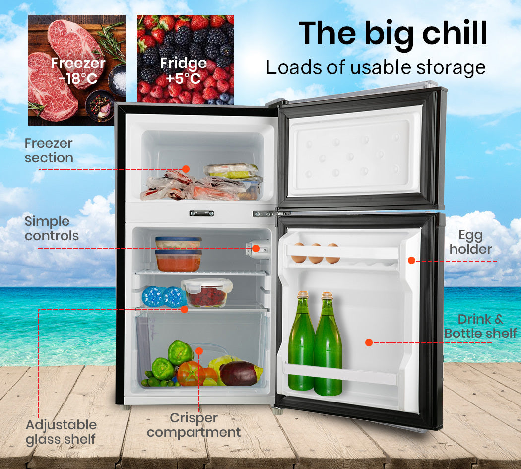 GECKO 95L Portable Upright Fridge Refrigerator 12V/24V/240V Caravan Motorhome - VogueDecor.au