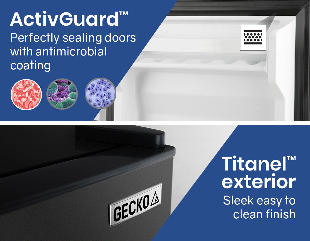 GECKO 95L Portable Upright Fridge Refrigerator 12V/24V/240V Caravan Motorhome - VogueDecor.au