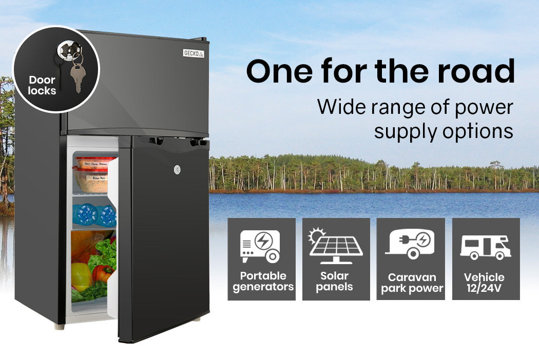 GECKO 95L Portable Upright Fridge Refrigerator 12V/24V/240V Caravan Motorhome - VogueDecor.au