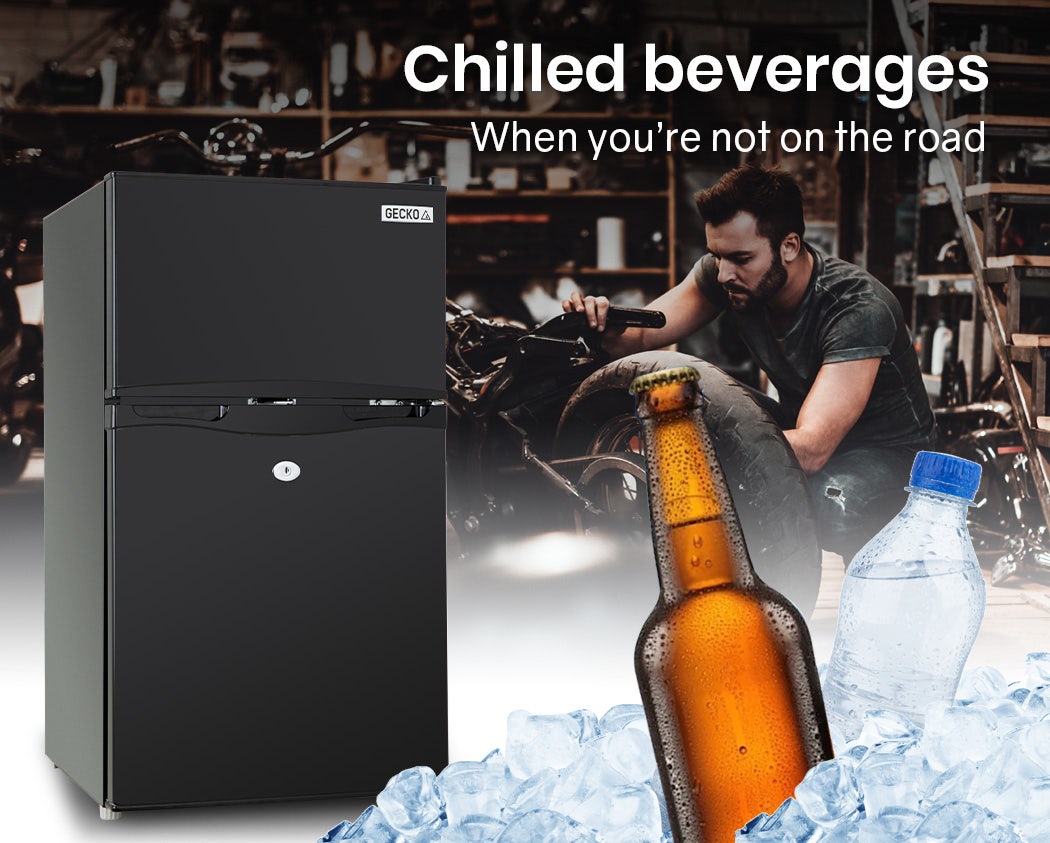 GECKO 95L Portable Upright Fridge Refrigerator 12V/24V/240V Caravan Motorhome - VogueDecor.au