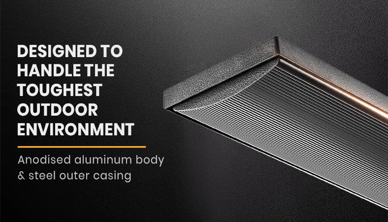 BIO1800W Outdoor Strip Heater Electric Radiant Slimline Panel - VogueDecor.au