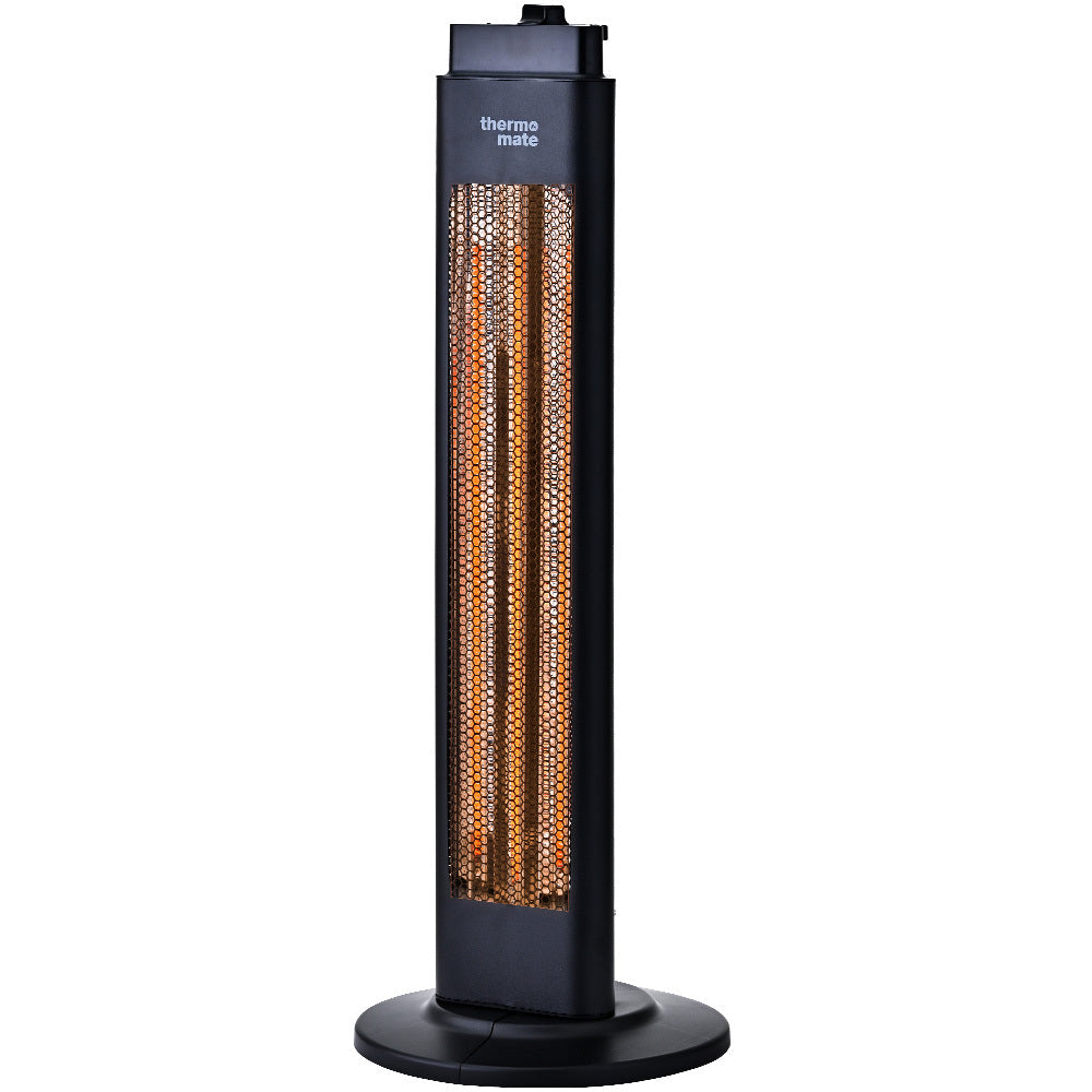 THERMOMATE Electric Heater Indoor or Outdoor, 1200W, 2 Radiant Heat Settings, Oscillating, Safety Tipping Shut Off - VogueDecor.au