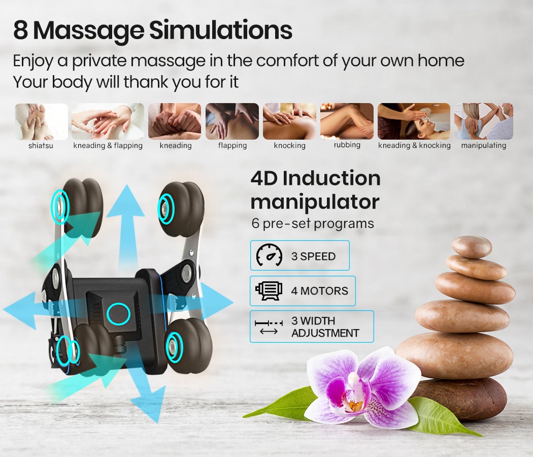 FORTIA Electric Massage Chair Full Body Shiatsu Recliner Zero Gravity Heating Massager, Remote Control