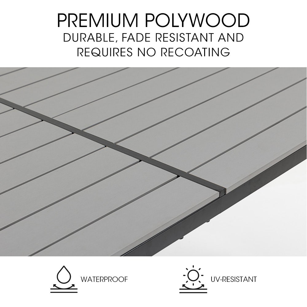 FORTIA 7pc Outdoor Dining Furniture Set, Table and Chairs Setting for Outside - VogueDecor.au