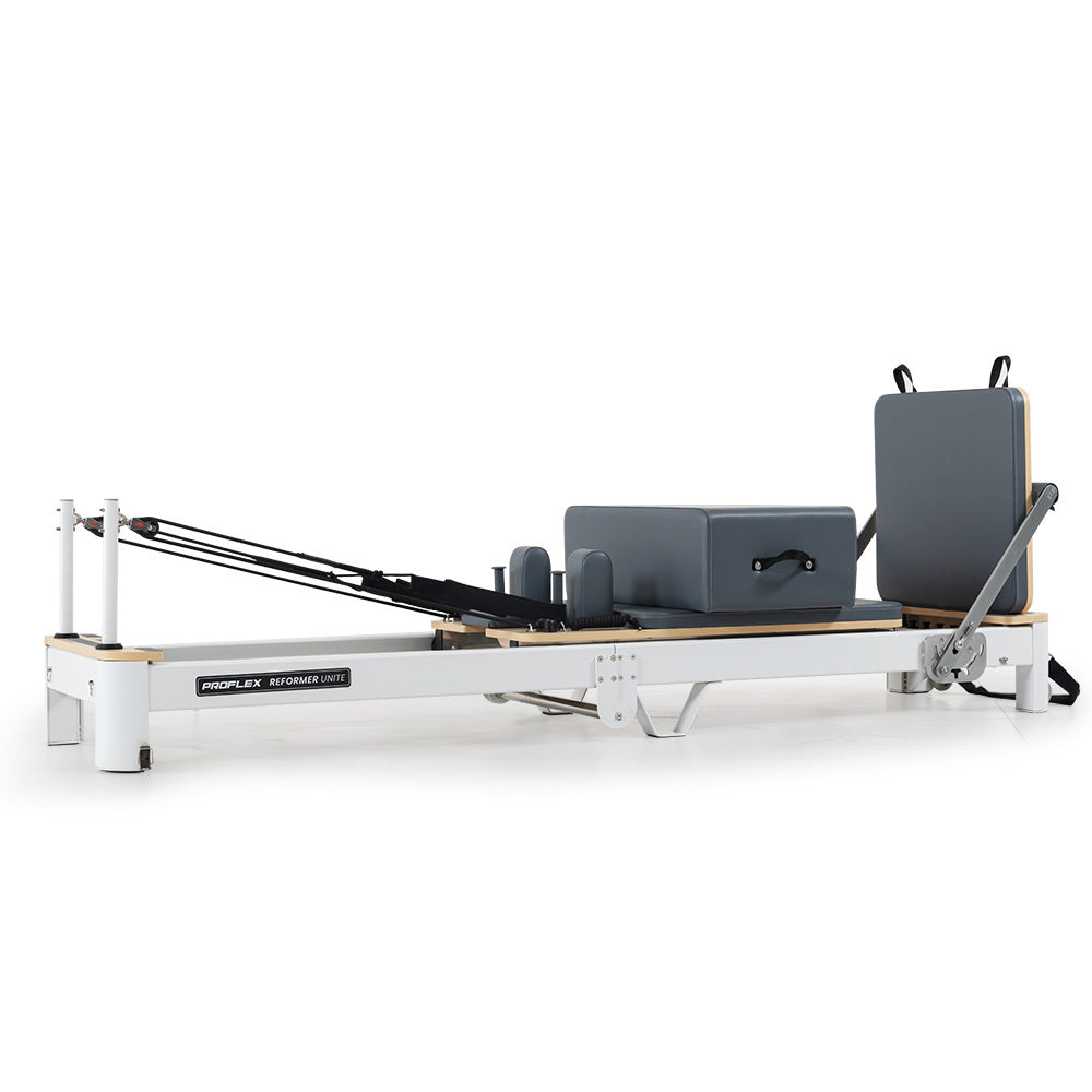 PROFLEX Aluminium Pilates Reformer Machine, Stretch Bed with box and jump board accessories - VogueDecor.au