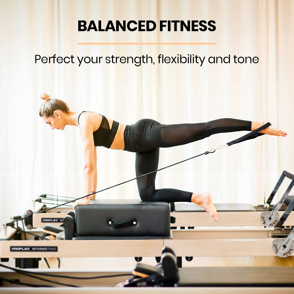 PROFLEX Wooden Pilates Reformer Machine, Stretch Bed with box and jump board accessories - VogueDecor.au