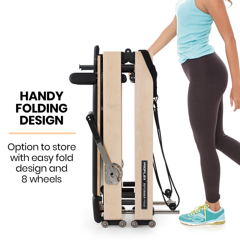 PROFLEX Wooden Pilates Reformer Machine, Stretch Bed with box and jump board accessories - VogueDecor.au