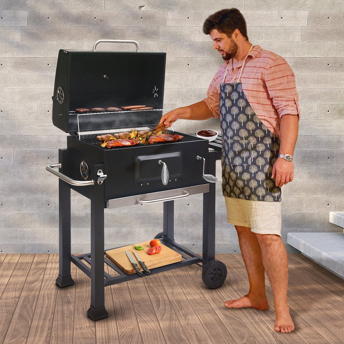 Wallaroo Square Outdoor Barbecue Grill BBQ - VogueDecor.au