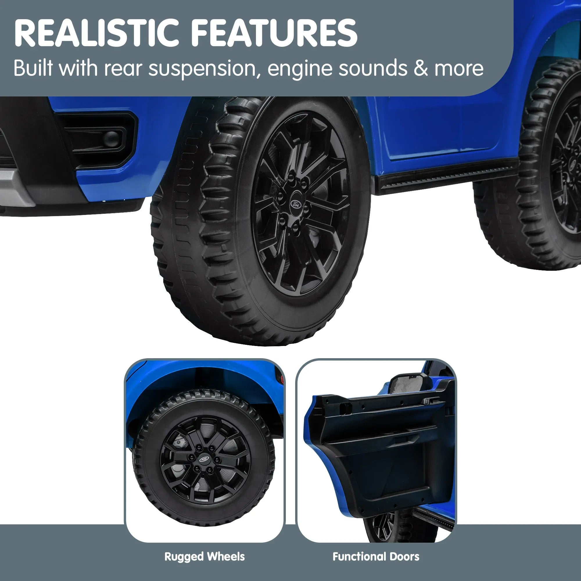 Kahuna Ford Ranger Electric Kids Ride On Car in Blue