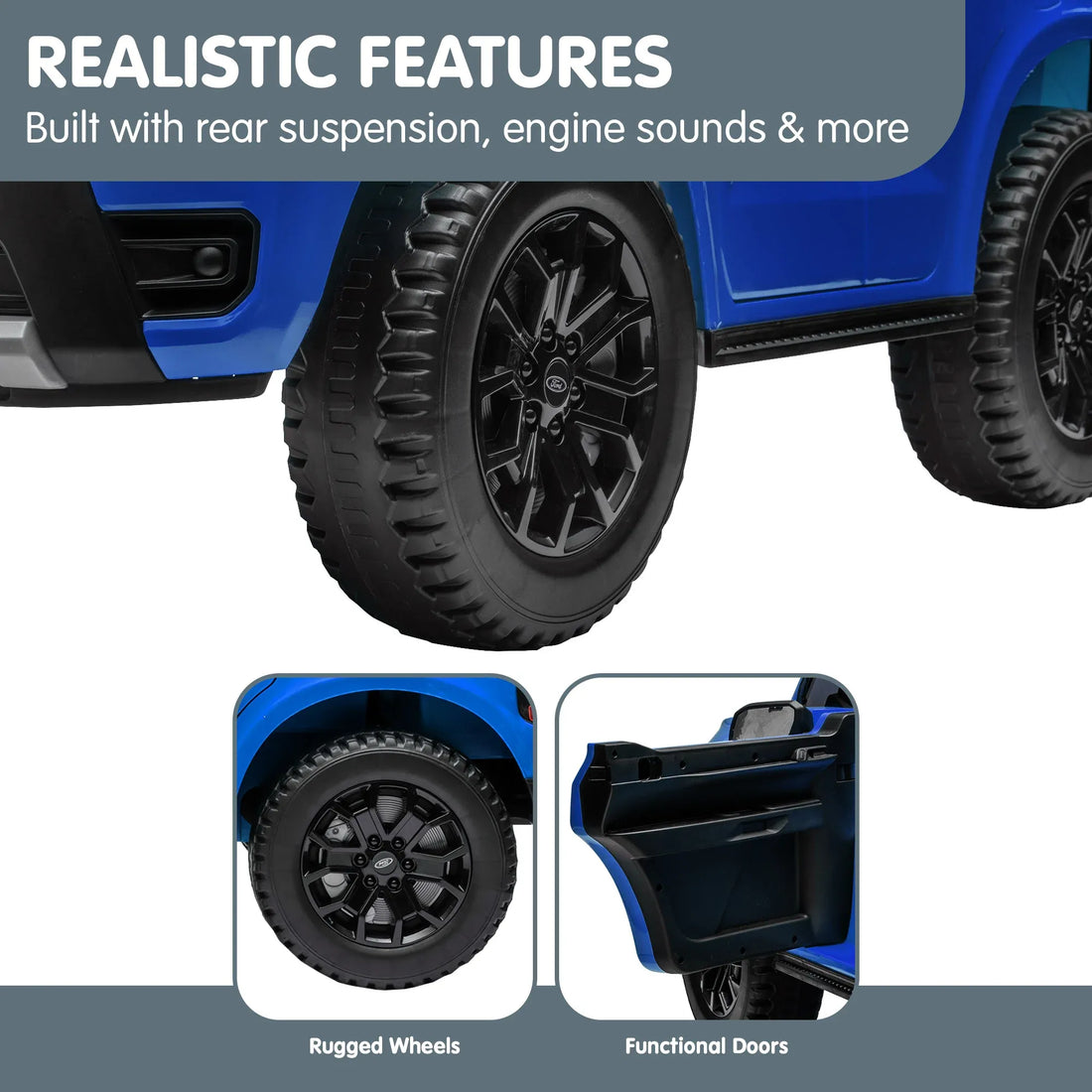 Kahuna Ford Ranger Electric Kids Ride On Car in Blue