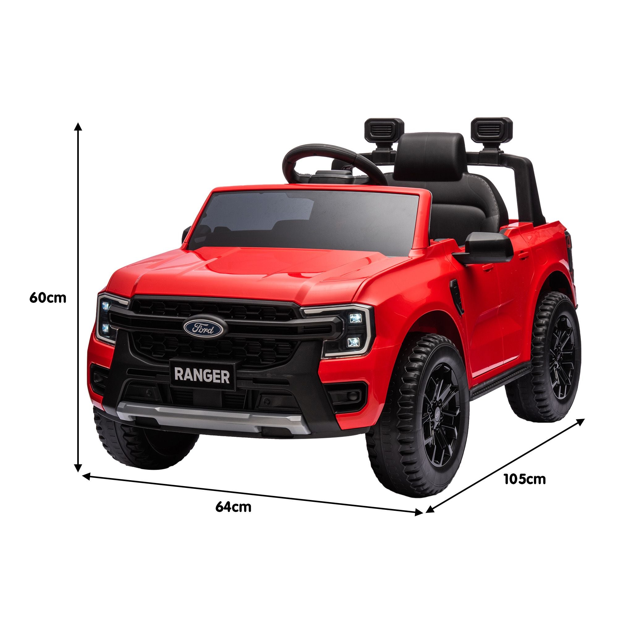 Kahuna Ford Ranger Electric Kids Ride On Car in Red