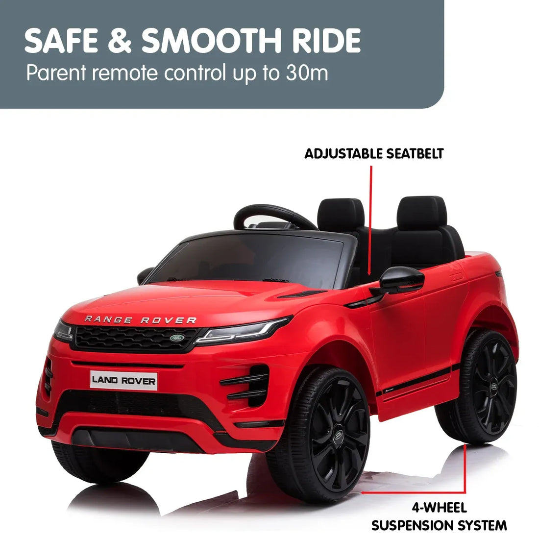 Kahuna Land Rover Licensed Kids Electric Ride On Car Remote Control - Red