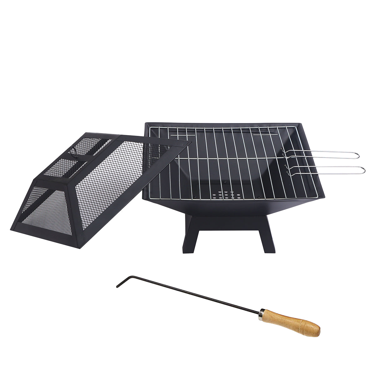 Wallaroo Portable Outdoor Fire Pit for BBQ, Grilling, Cooking, Camping - VogueDecor.au