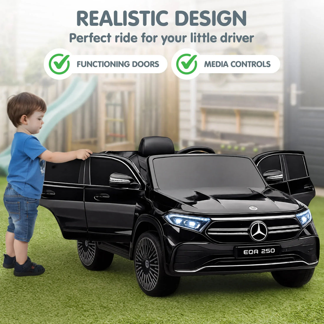 Kahuna Mercedes-Benz EQA 250 Kids 12V Electric Ride-On Car with Parental Remote Control